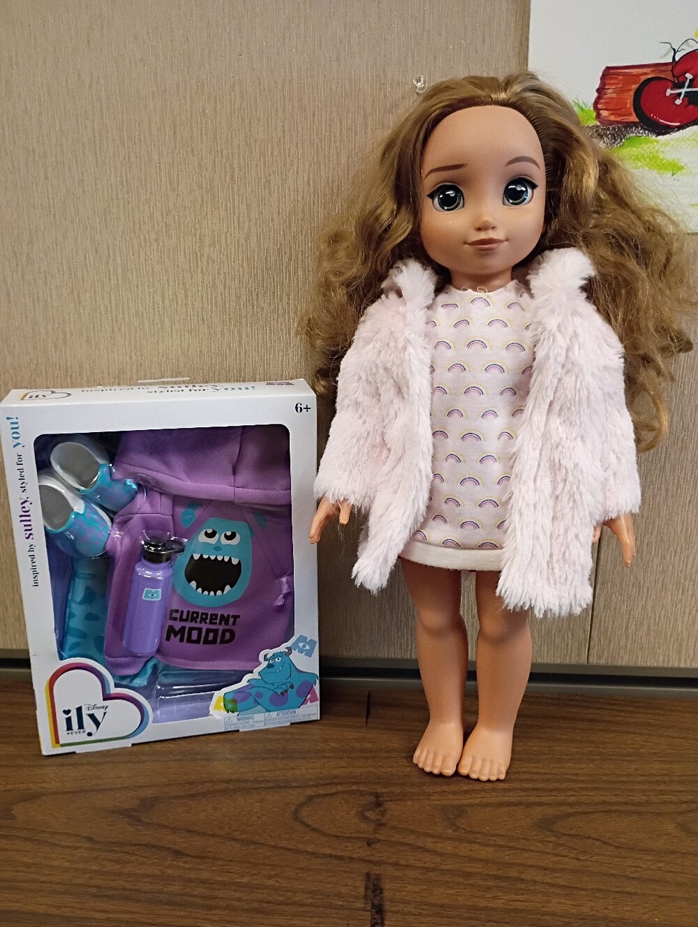 Disney ILY 4 ever 18" Doll w/outfit + extra Monster Inc Sulley Outfit